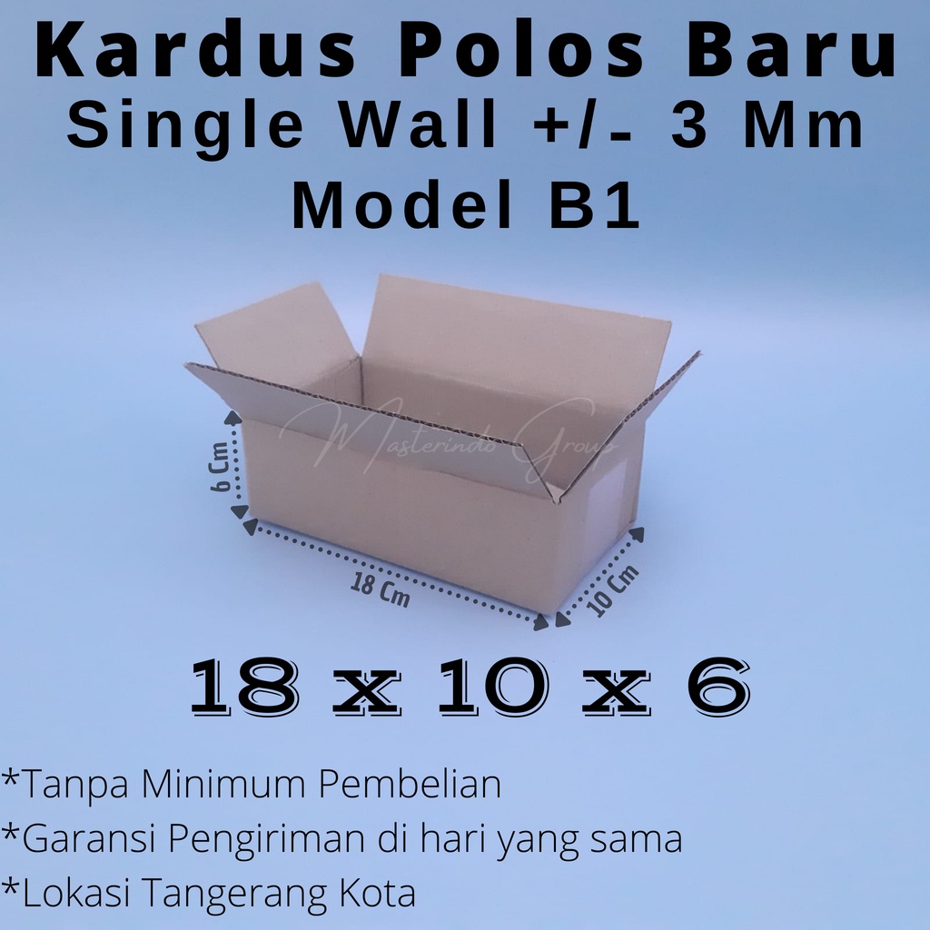 

Kardus Polos 18x10x6 Cm