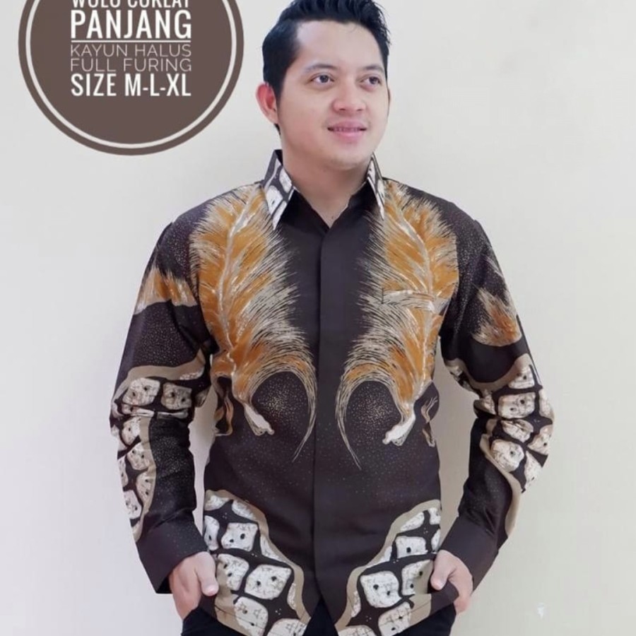 WULU WEDHOS Kemeja Batik Pria Solo Lengan Panjang FULL FURING ATASAN MODERN PREMIUM Sembodo Giandra