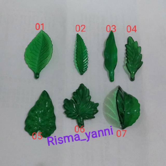 Bahan Bunga Akrilik Daun