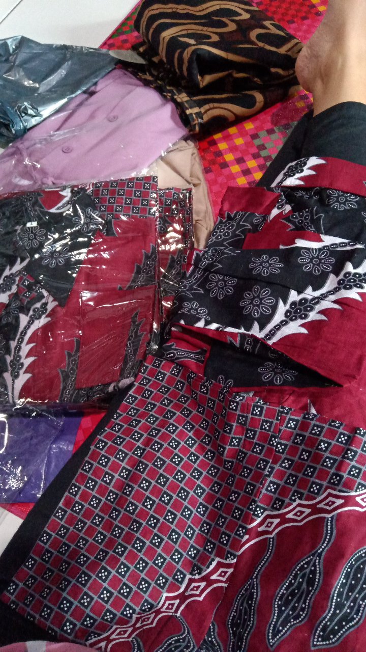 Kemeja Batik Lengan Panjang 021 Risna Batik Hrb026 Hem Batik Murah Seno Sogan Bakung Padi Manggar