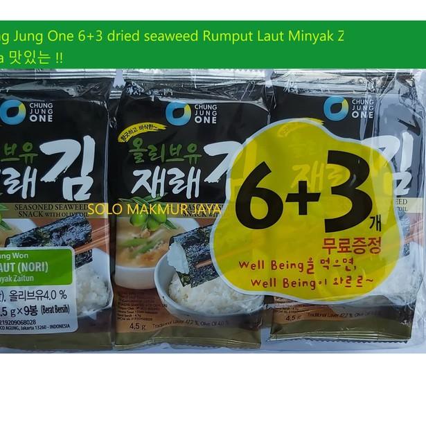 

Terbaik!! LR081 Chung Jung One Seaweed 6+3 Nori Olive Rumput Laut Minyak Zaitun