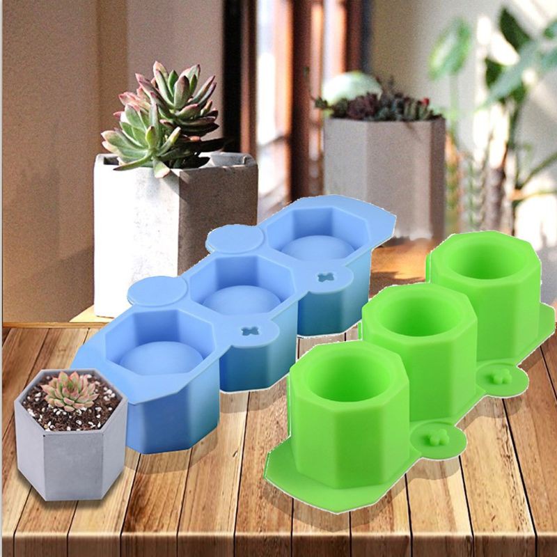 Cetakan Bahan Silikon Bentuk Geometrik Poligonal Untuk Pot Bunga
