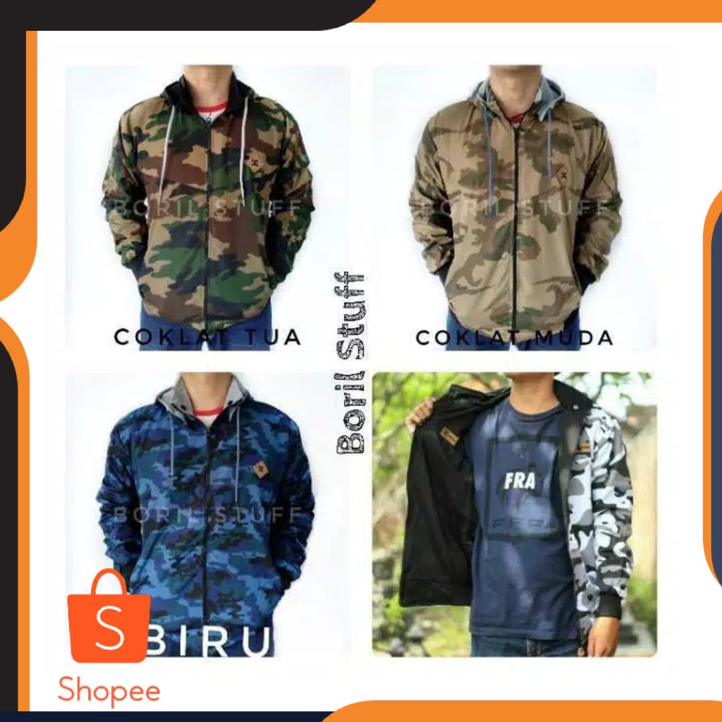 NEW BEST SELLER  - Jaket Bolak Balik DC Army Loreng