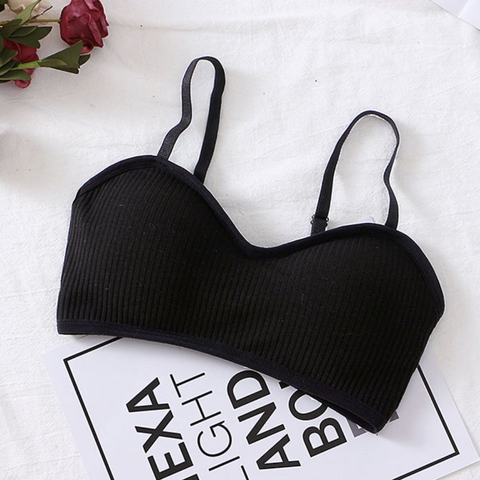 Chipchip Pakaian Dalam Wanita Bra Tanpa Kawat Bh Busa Import Seamless Gaya Korea - 3003-black