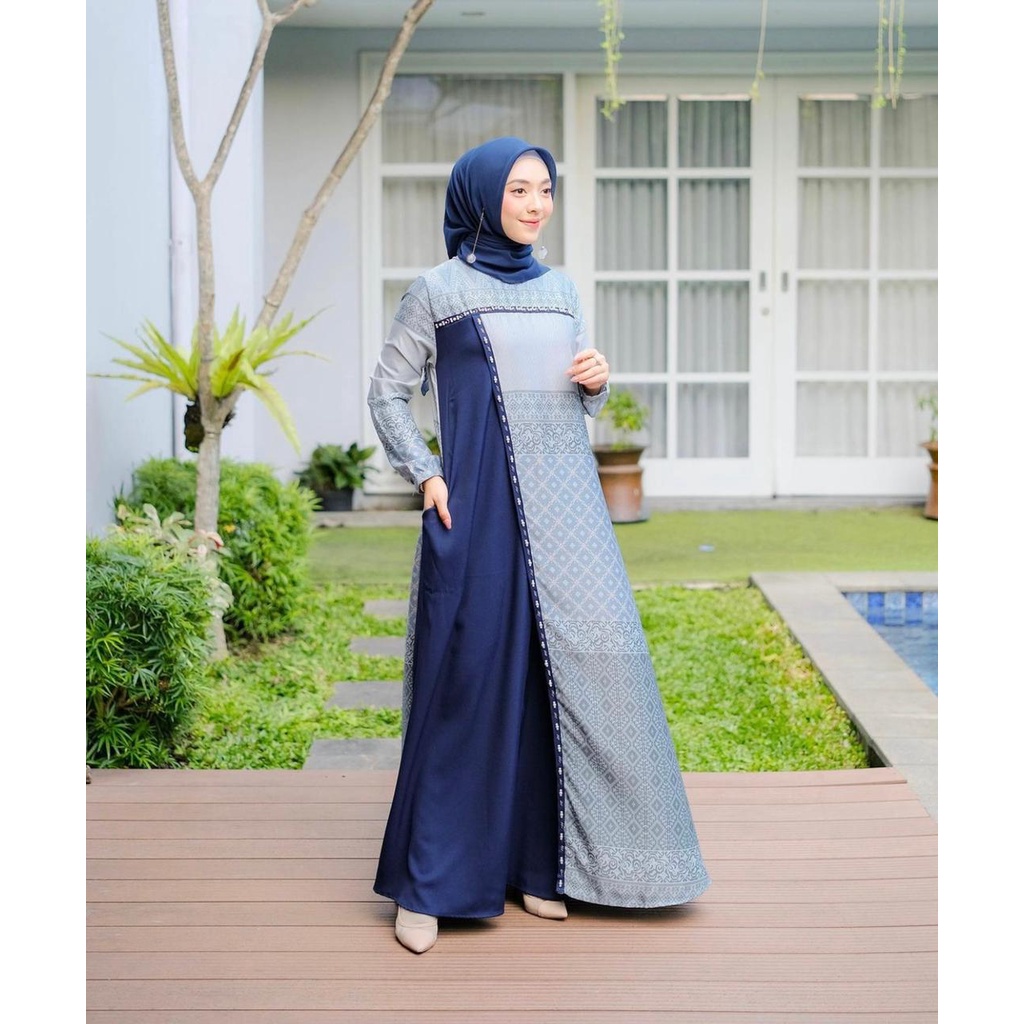 Aurora Dress Couple (DRESS SAJA) - Navy size M by BBC Collections