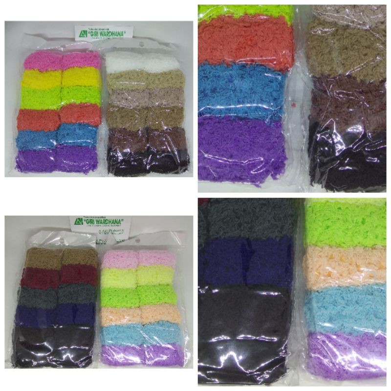 Isi 12pcs Karet Rambut Handuk Serabut Tanggung Besar Ikat Rambut Donat Yfa Grosir