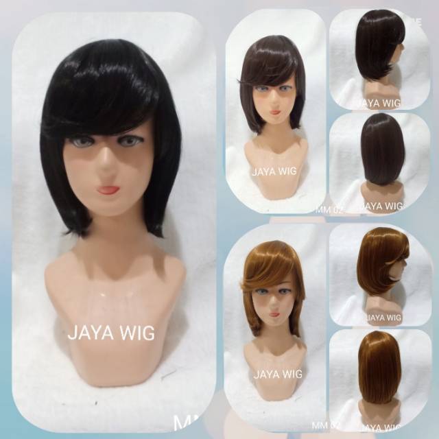 WIG RAMBUT PALSU WANITA MODEL BOB /WIG PENDEK /WIG PRIA /WIG COWOK