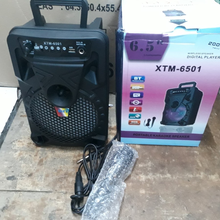 Speaker Bluetooth XTM-6501 6.5 Inchi Plus Mic / speaker Portable