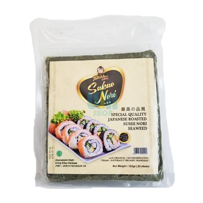 

Sakao Nori Rumput Laut Sushi Special Quality 50 Lembar HALAL MUI