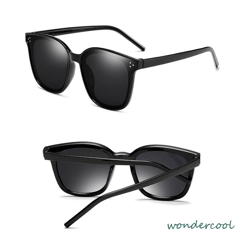 Korean Design Retro Mata Kucing Kacamata Hitam Wanita Sunglasses Tiga Titik Import-Won