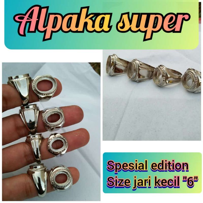 CINCIN EMBAN ALPAKA SUPER MINIMALIST SIZE JARI KECIL "6" polos.100