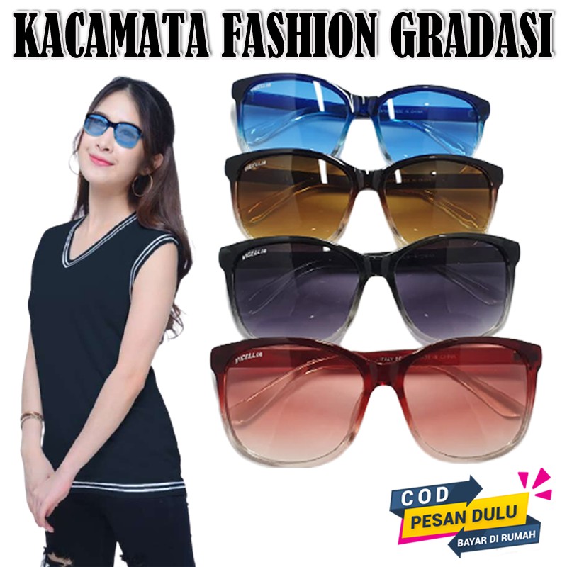 Kacamata Hitam Pria Wanita Kaca mata Gaya Anti UV Korean Fashion Sunglasses Oversize Unisex