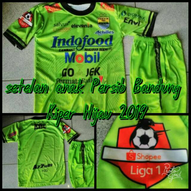 Setelan Anak Jersey Kids Persib Bandung GK Kiper Hijau 2019