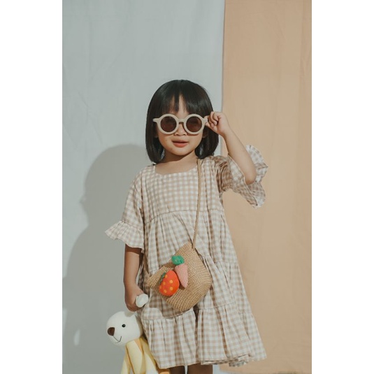 Brownie Box Dress - Dress Anak Perempuan Kotak / Dress Anak Termurah / Daily Wear / Baju Anak / Baju