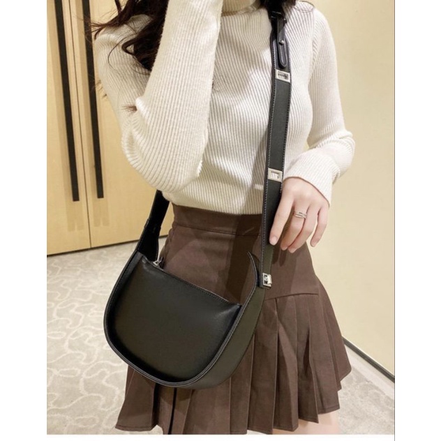 NAOMI - Andini Sling Bag Impor - Tas Selempang - Tas Import Wanita Fashion Korea - Sling Bag Model Cantik Unik Kekinian Terbaru - Latest Daily Selempang - Sling bag PU Leater