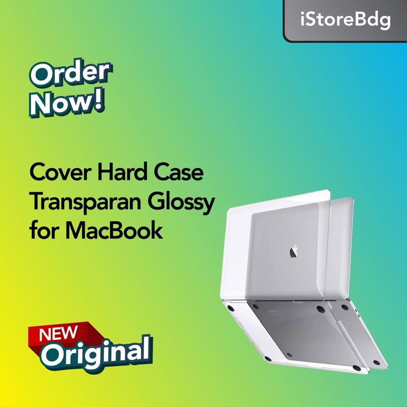 Cover Hard Case Transparan Glossy for MacBook Pro 2019 2020