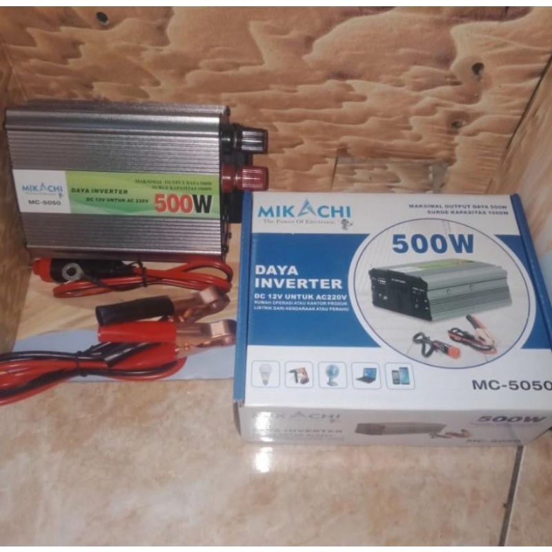 Jual Power Inverter 500 Watt Mikachi MC 5050/Ac To Dc Pengubah Arus
