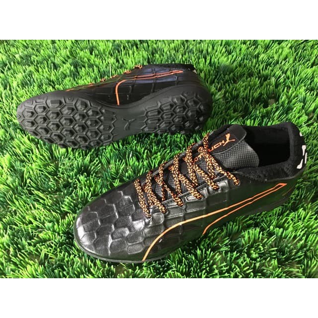 Sepatu Futsal Puma EvoTOUCH 3 TF - Black Orange