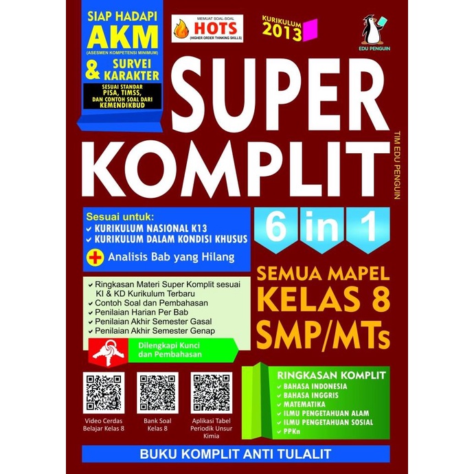 

Buku SUPER KOMPLIT 6in1 SEMUA MAPEL KELAS 8 SMP/MTs TERUPDATE