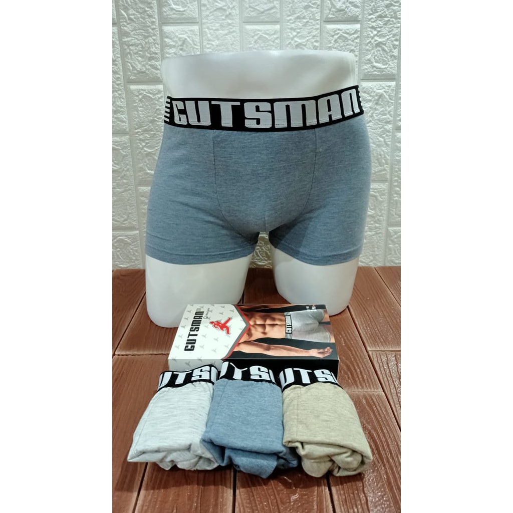 PROMO !!! 3 PCS BOXER PRIA || CELANA DALAM BOXER PRIA || BOXER GUTSMAN BX. 169