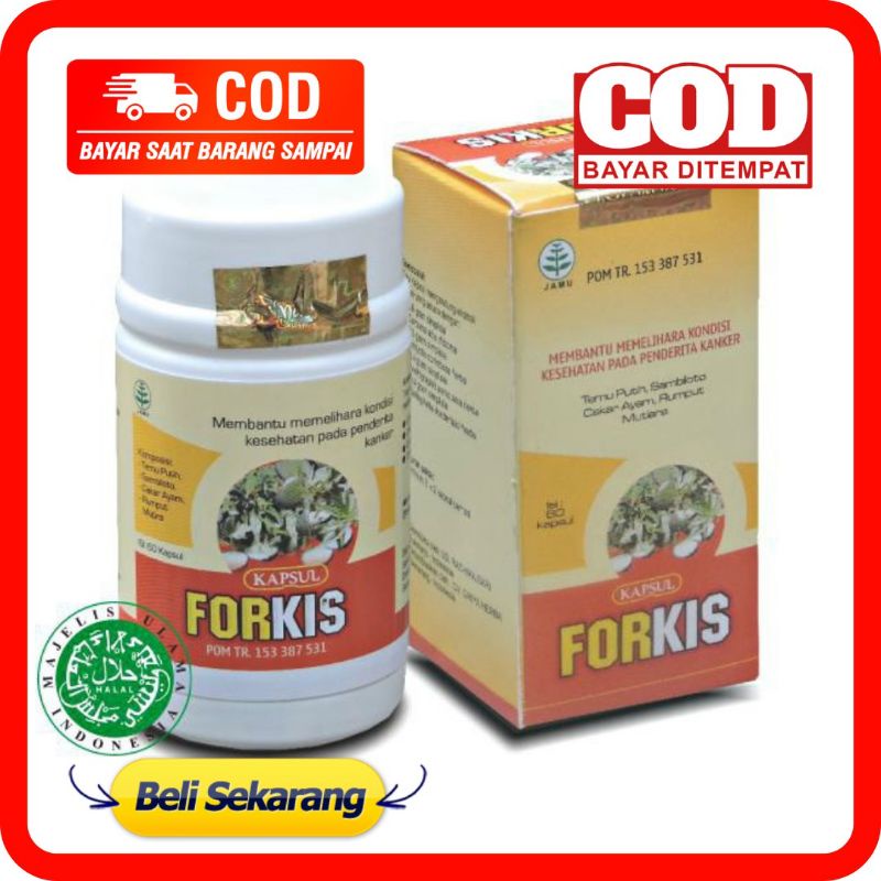 [Bisa COD] Kapsul FORKIS Griya Herba 60 - Obat Tumor Obat Kanker KISTA AMPUH Miom Gondok Prostat Pro