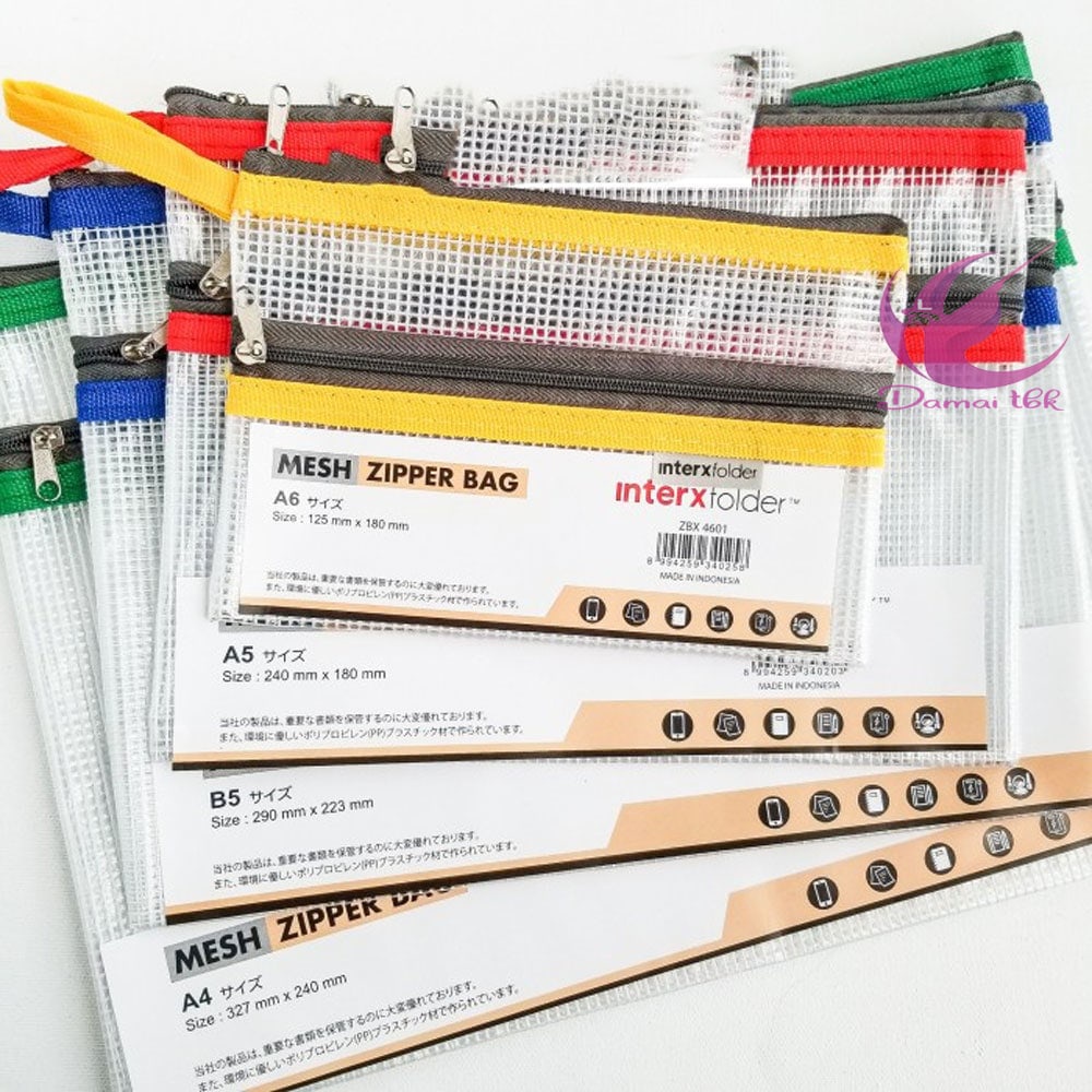 

Interx Folder Mesh Zipper Bag ZBX / File Organizer