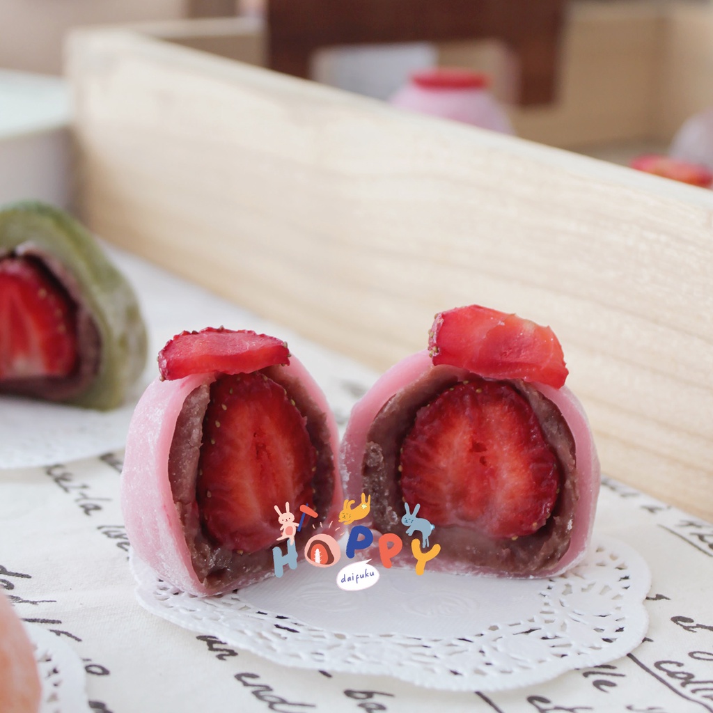 

(PO SEHARI) Mochi Daifuku Strawberry satuan (dpt 2 daifuku, khusus JKT)