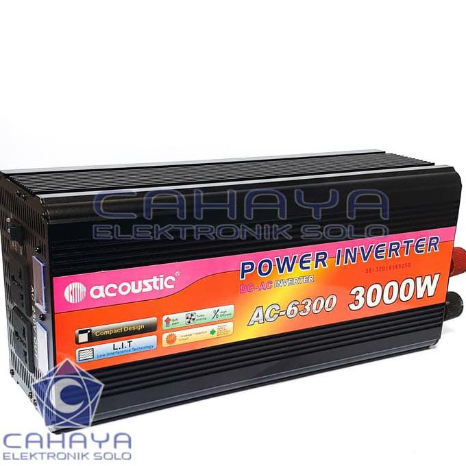 BANTING HARGA Inverter Sinus 3000w 12V + Charger Acoustic Accu aki Batere PSW Sine