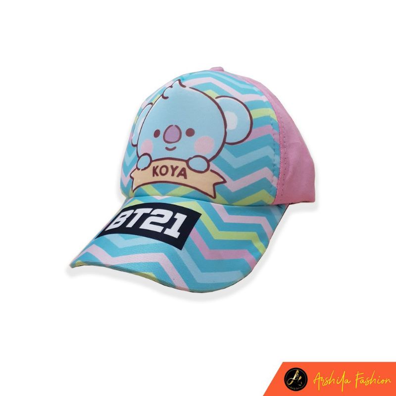 Topi Anak Sablon BTS Karakter K pop Usia 3-10 tahun