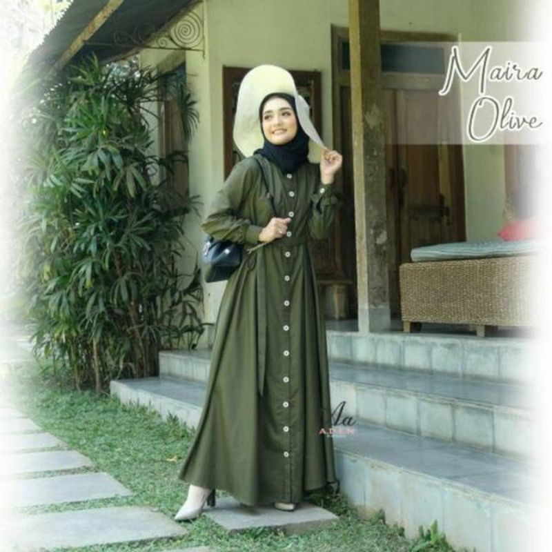 dress casual Maira maxi dress wanita size S.M.L.Xl gamis kondangan