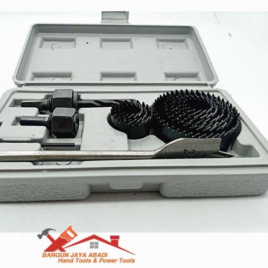 PROMO BENZ HOLESAW KIT HOLE SAW KIT MATA BOR KAYU BULAT SET 13pcs MULTIFUNGSI BJA ✬
