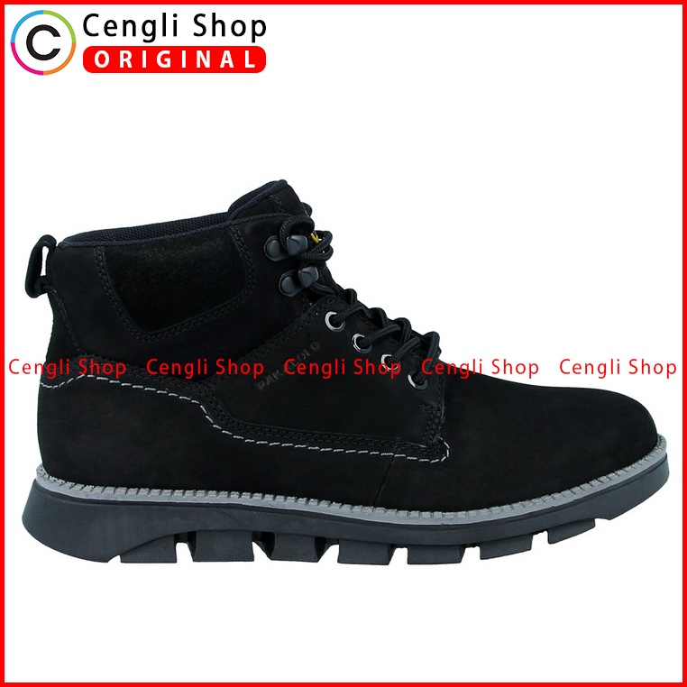 SEPATU BOOT PAKALOLO PRIA ORIGINAL CASUAL KULIT ASLI HITAM PB01