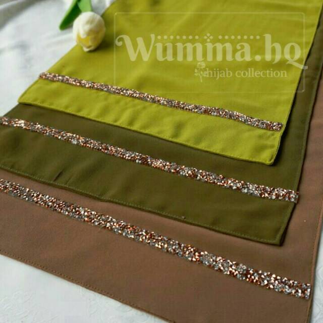 Niqob tali diamond crystal 2 layer ceruty