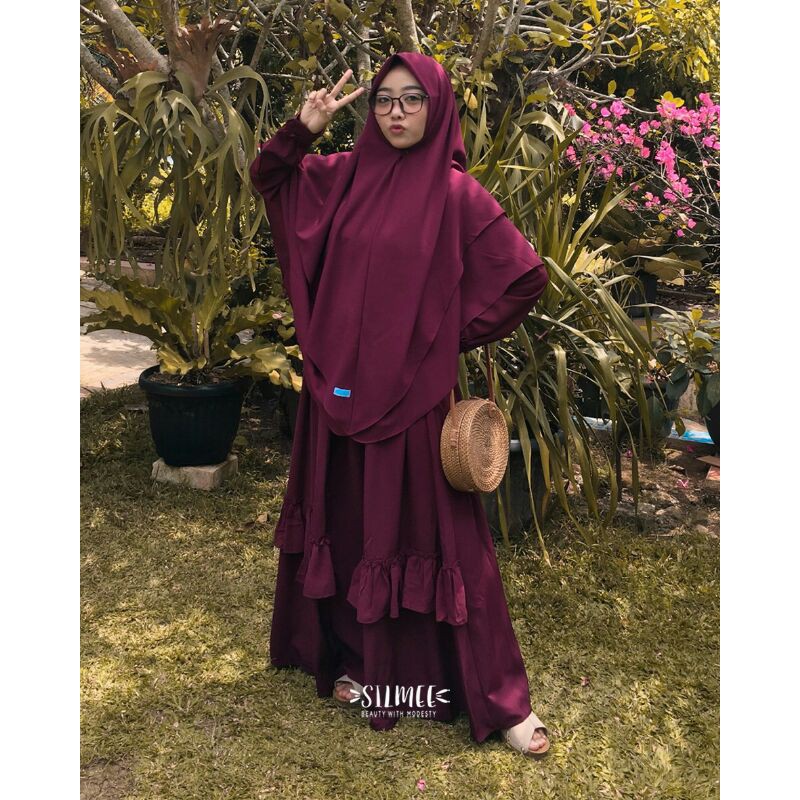 [MAROON] RAYQA DRESS by SILMEE INDONESIA