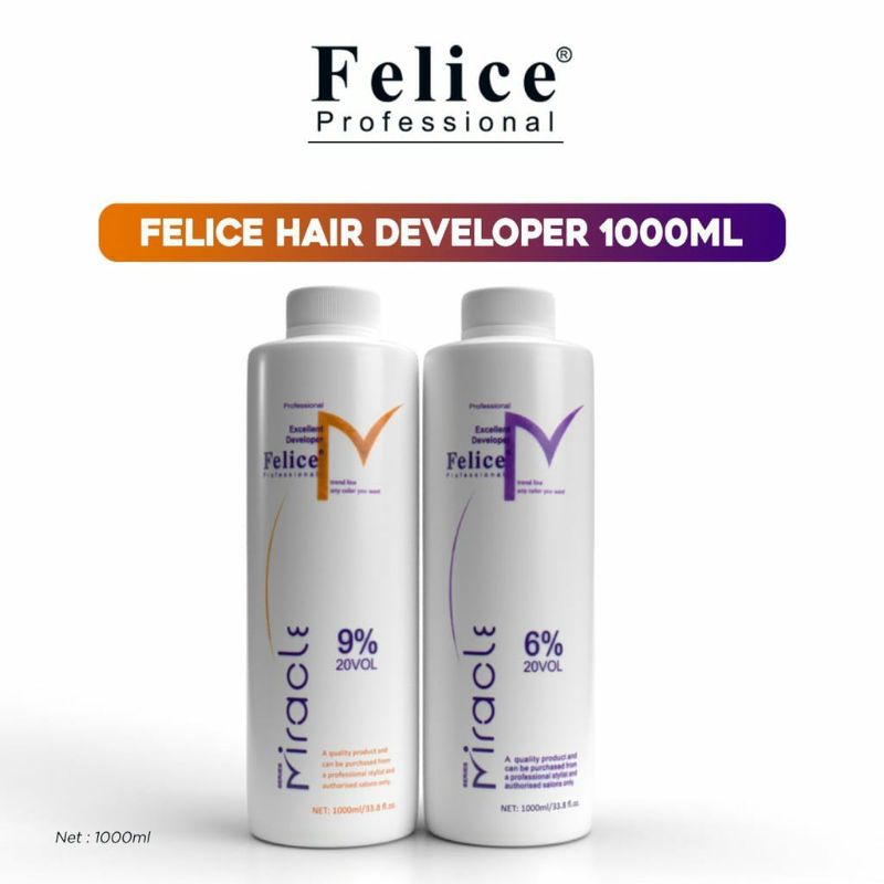 FELICE Hair Developer 3% 6% 9% 12% 1000mL | Peroxide 1L | Oxidant