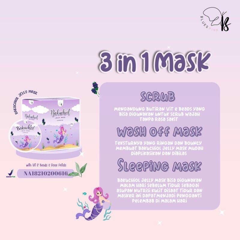 JELLY MASK BAKUCHIOL BLUESPINK / JELLY MASK BLUESPINK / BLUESPINK JELLY MASK