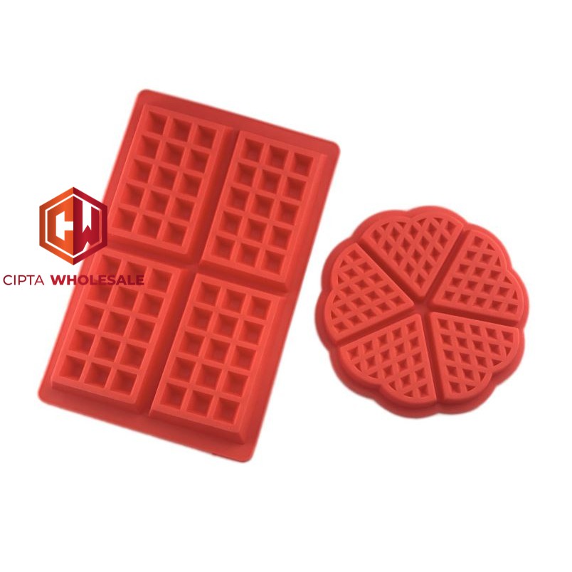 Loyang Silicone Waffle Cetakan Waffle Non-Stick Baking Mould