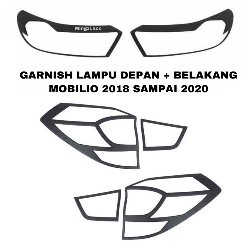 MOBILIO 2018 2019 2020 GARNISH LAMPU DEPAN BELAKANG HITAM BLACKDOP MOBILIO RS