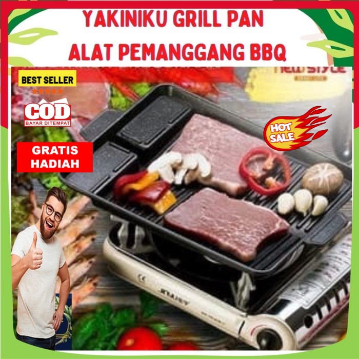 COD Murah Alat Pemanggang BBQ Yakiniku Grill Pan Barberque Grill Pan