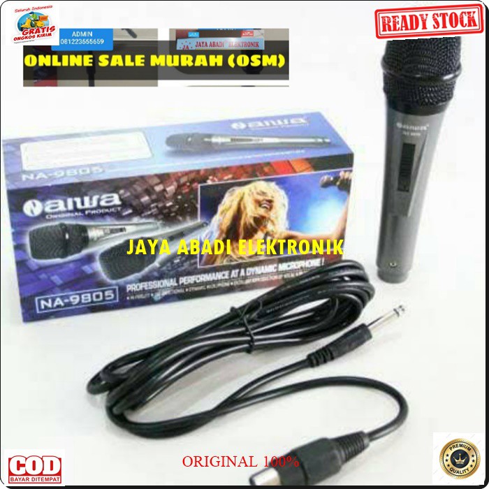 G188 MIC NAIWA KABEL MIKROPHONE CABLE MIK KARAOKE VOKAL AUDIO SOUND SYSTEM PENGERAS SUARA PRO PROFESIONAL DYNAMIC AUX LEGENDARY KTV LIVE ELEKTRONIK TEKNOLOGI BISA SEGALA JENIS ALAT AUDIO SUARA BAGUS TANPA BATERAI TINGGAL COLOK LANGSUNG NYALA