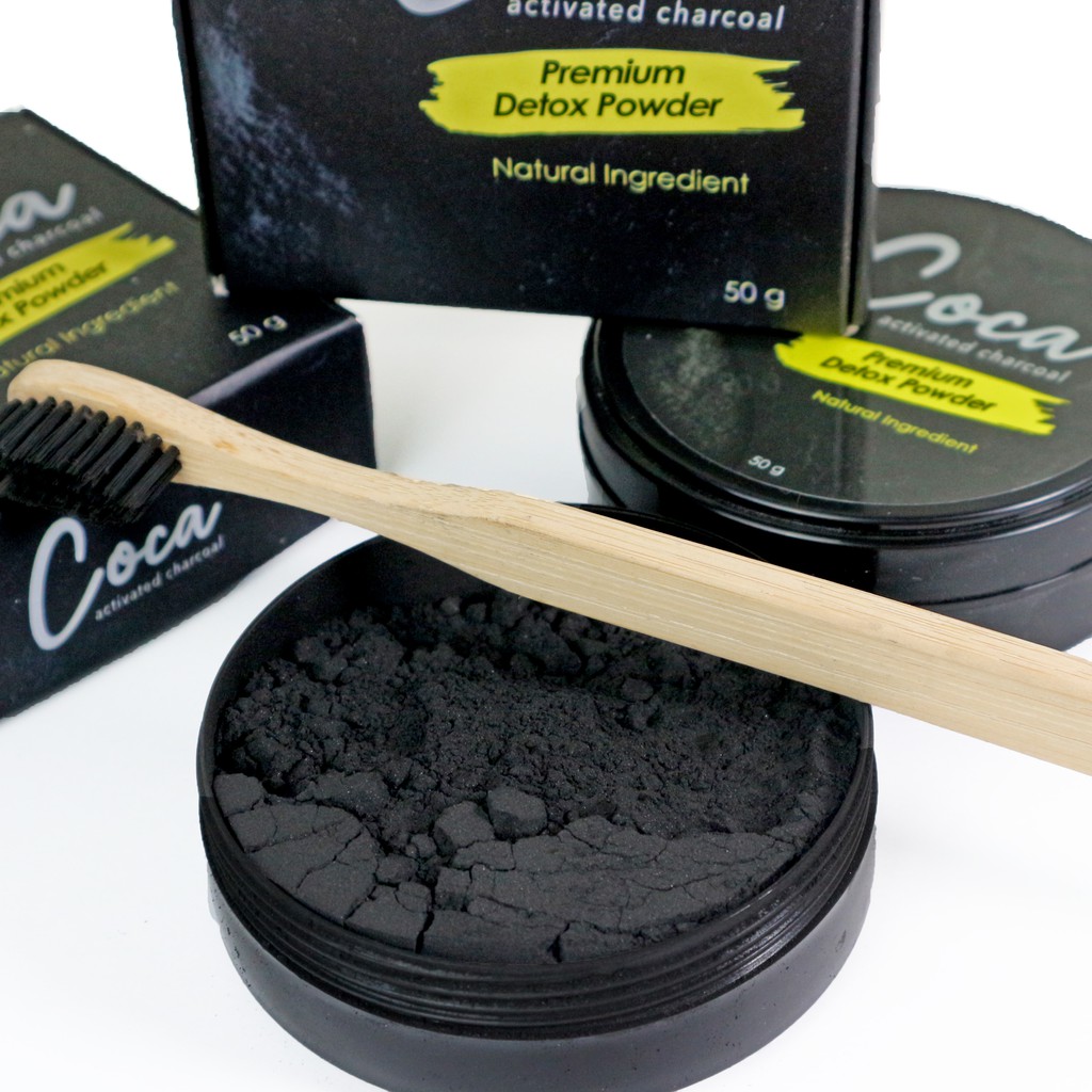 Coca Arang Aktif Charcoal Powder Pencerah Gigi