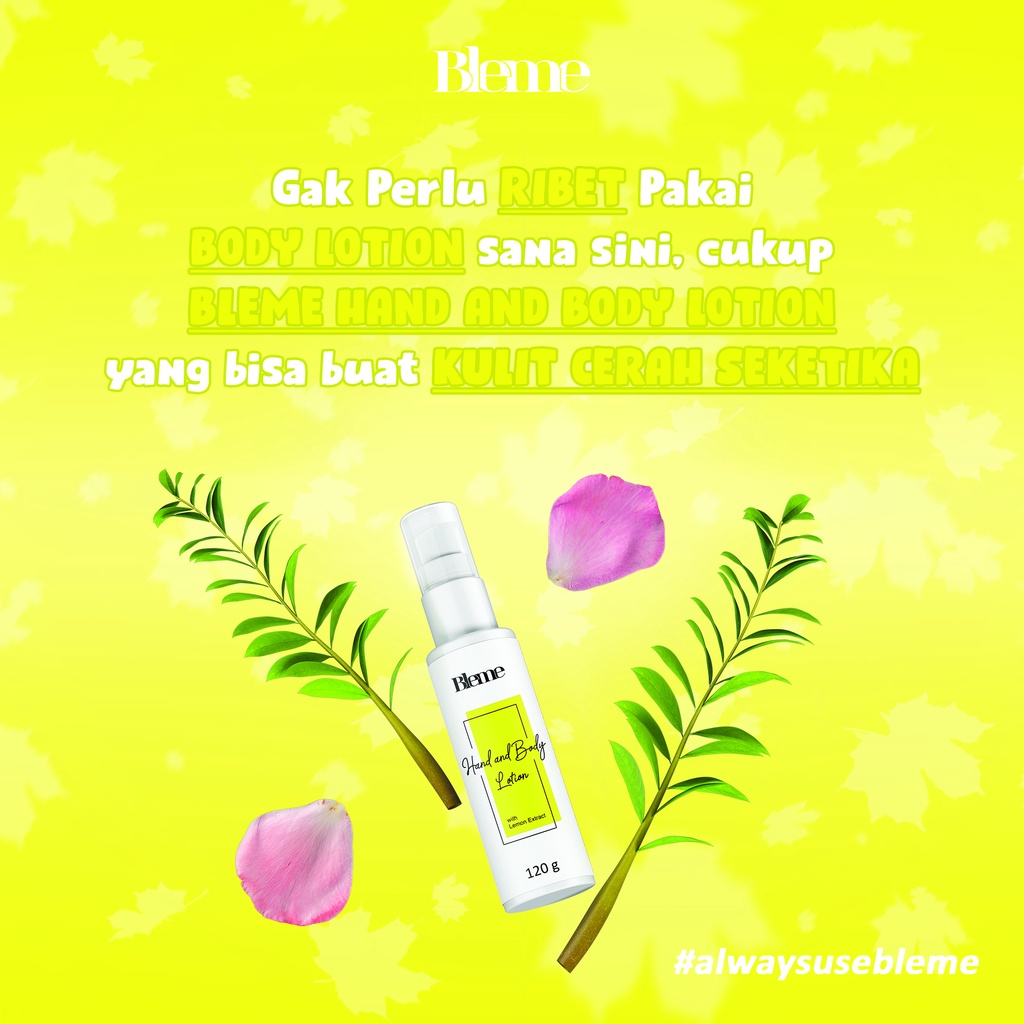 Bleme ASLI MURAH  Body Lotion Asli Whitening BPOM  |Bleme Hand and Body Lotion Whitening BPOM 100% RESMI ORIGINA