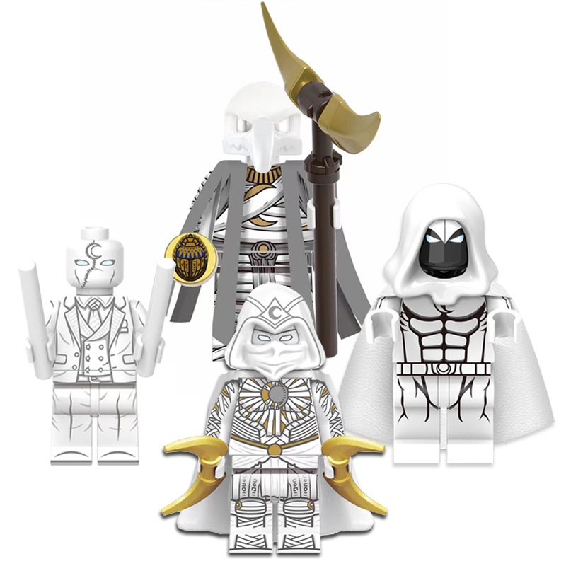 Mainan Balok Bangunan Minifigures Model Moon Knight DIY Untuk Hadiah Anak