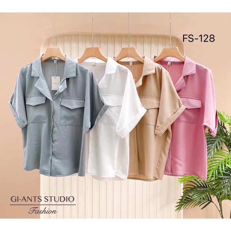 KEMEJA FASHION GIANTS BASIC / KEMEJA LA MOON KANTONG 2 IMPORT BANGKOK (BJFS128)