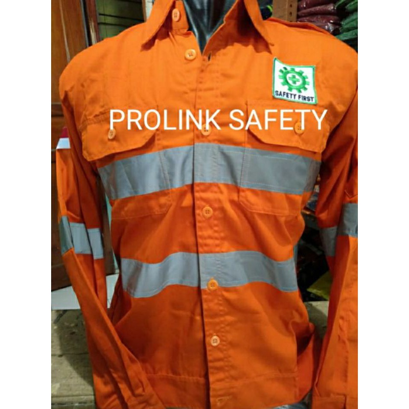 SERAGAM SAFETY BAJU PROYEK ORANYE SCOTLIGHT DOBLE 5CM