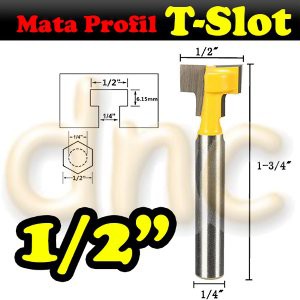 Promo Mata Profil T Slot 12mm Router Bit T Slot Cutter As 6mm Milling RB09 Berkualitas
