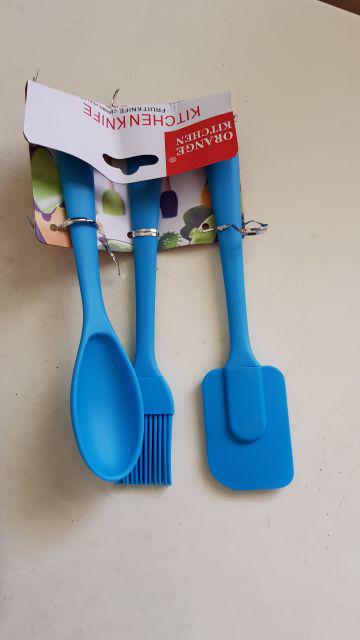 Spatula Kuas Dan Sendok Silikon Set Panjang 22cm