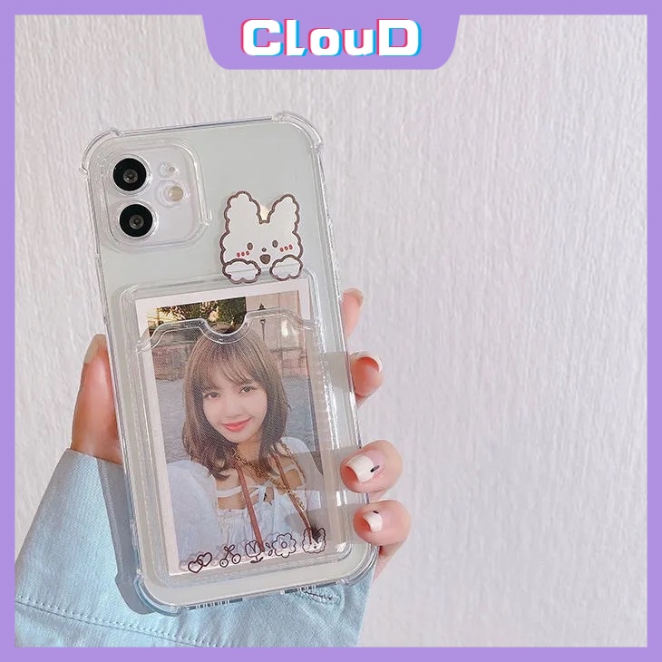 Soft Case Dompet Kartu Motif Beruang Kelinci Untuk Xiaomi Redmi Note 10 10s Pro Note9 Redmi 10 9A 9C Mi 11 Lite POCO X3 Pro M3