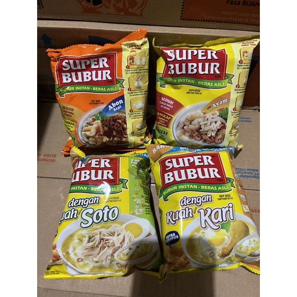 

Super Bubur abon sapi/ayam/soto/kari 45gr