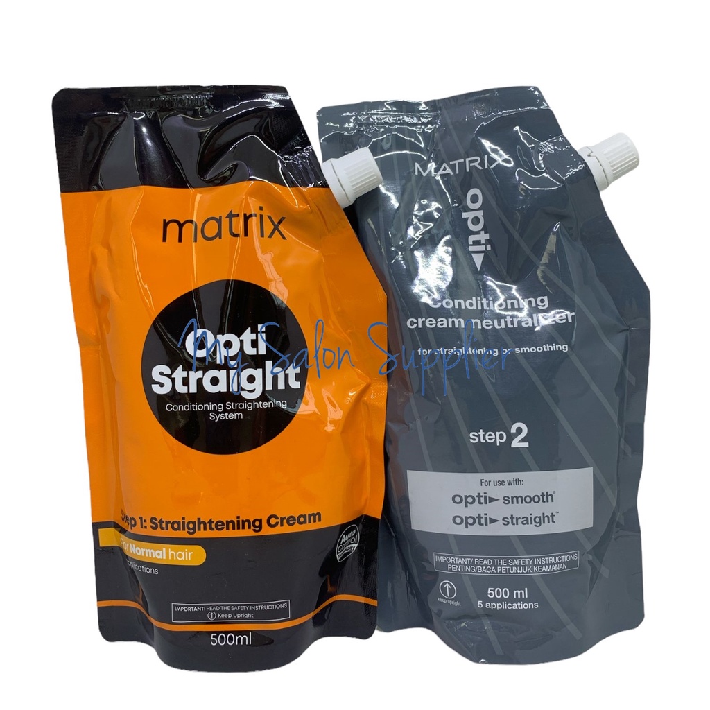 1 Set Matrix Opti Straight OptiStraight Step 1 500ml + Conditioning Cream Neutralizer Step 2 500ml